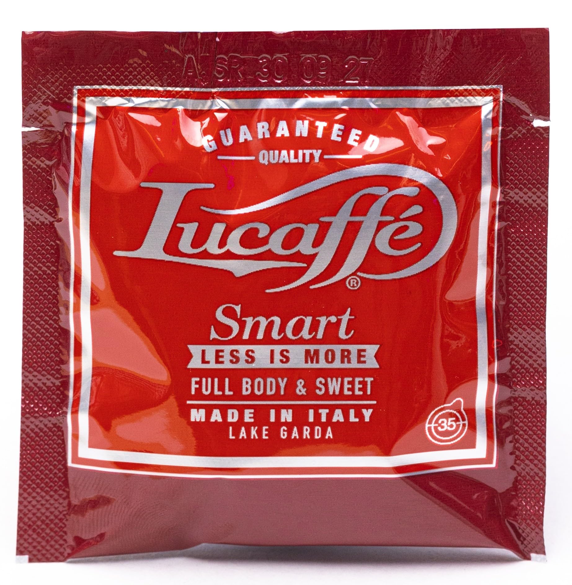 Lucaffè – SMART 100 Kaffeepads Ø 35 mm, Gourmet Rossa | Nur für SMART Maschine für Italienischen Espresso |Mittlere Röstung