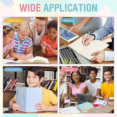 Miniatura 5 de Honoson Paquete de 20 cuadernos a rayas A5, cuadernos ejecutivos de tapa dura de 5.5 x 8.3 pulgadas, diarios de escritura a rayas a granel con banda