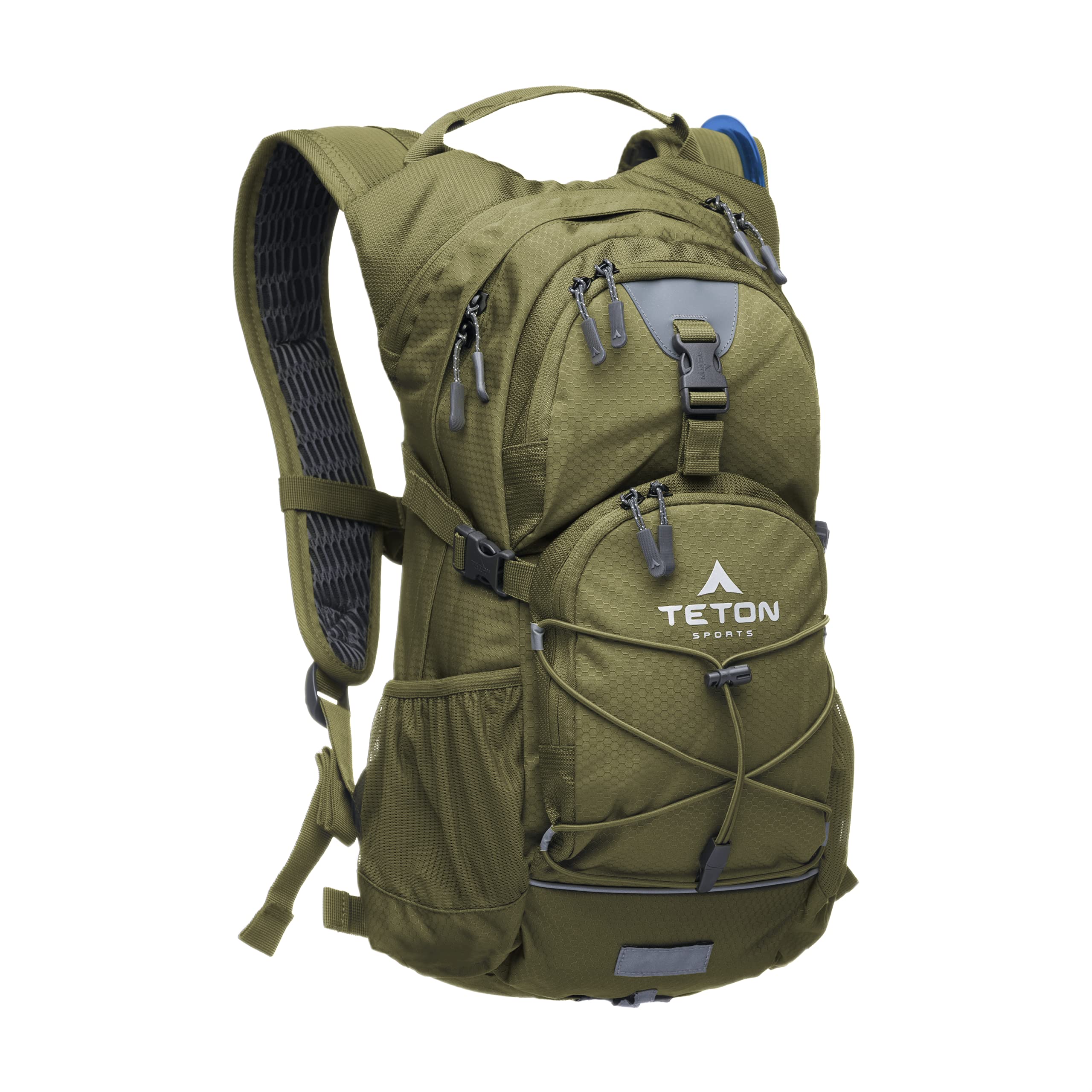 teton sports oasis 22l hydration pack with free 3-liter water bladder; the perfect backpack for hiking, running, cycling, or commuting, olive, 3l bladder - 2022 model, hydration