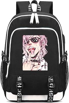 Anime Yarichin Bitch Club Backpack Mochila Laptop Bag Student Bag School Bag with USB port 5