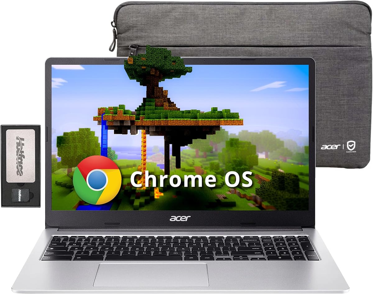 acer Chromebook 315 Laptop, 15.6" HD Anti-Glare Display, Intel Pentium N6000, 4GB LPDDR4X, 288GB Storage(128GB eMMC + 160GB Docking Station Set), UHD Graphics, Num Pad, Wi-Fi 6, Chrome OS, Silver : Electronics