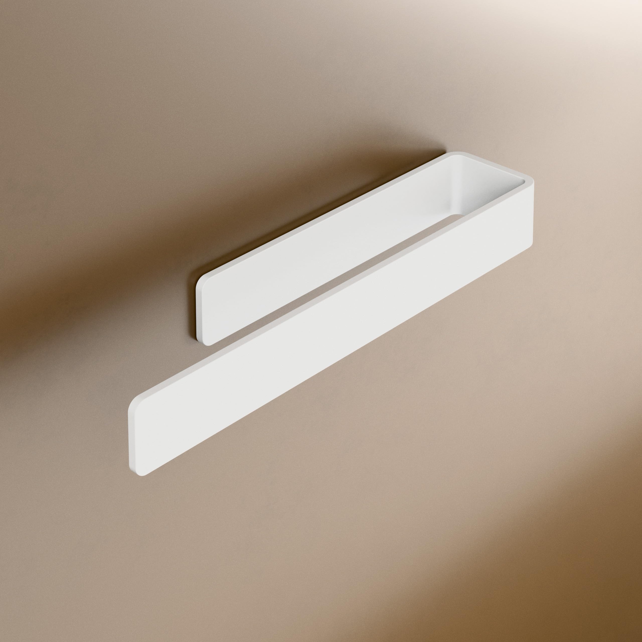 LIEBHEIM Toalleros de Baño Sin Taladro - Toallero Adhesivo Baño - Toalheiro - Colgador Toalla Baño Adhesivo - Toalheiros - Cinta Adhesiva de Montaje 3M (Aluminio Blanco, 22 cm)