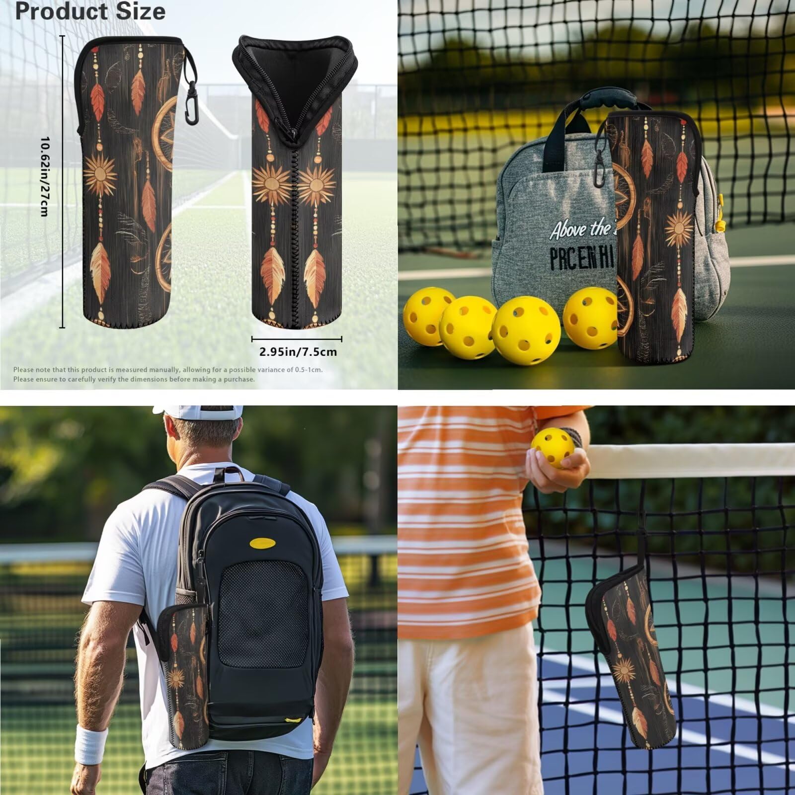 Zestaw wioseł Pickleball 3 w 1, torba na rakiety z włókna szklanego, idealna dla początkujących prezenty