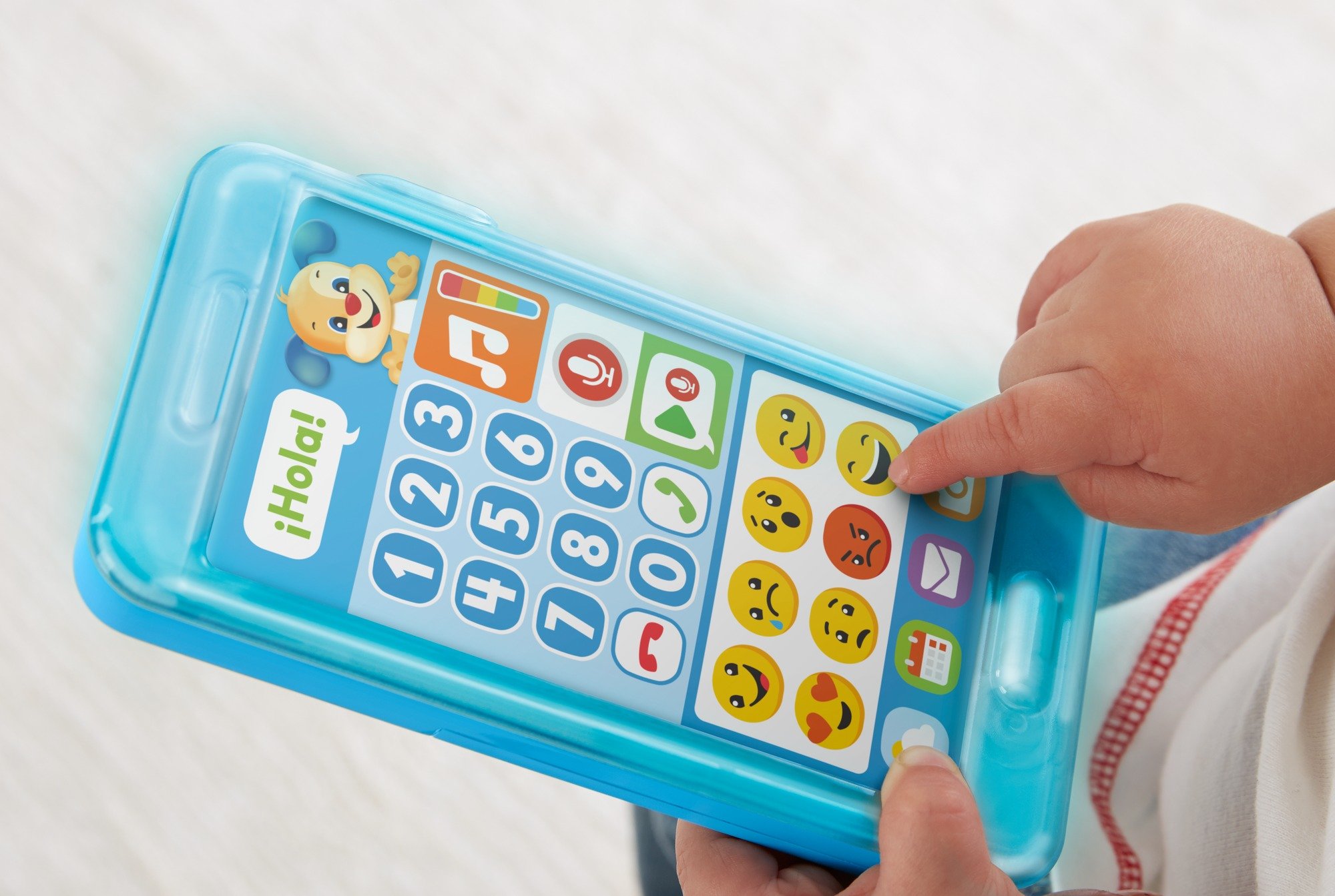 Fisher-Price Teléfono aprende con perrito, juguete bebé +1 año (Mattel FPR17)