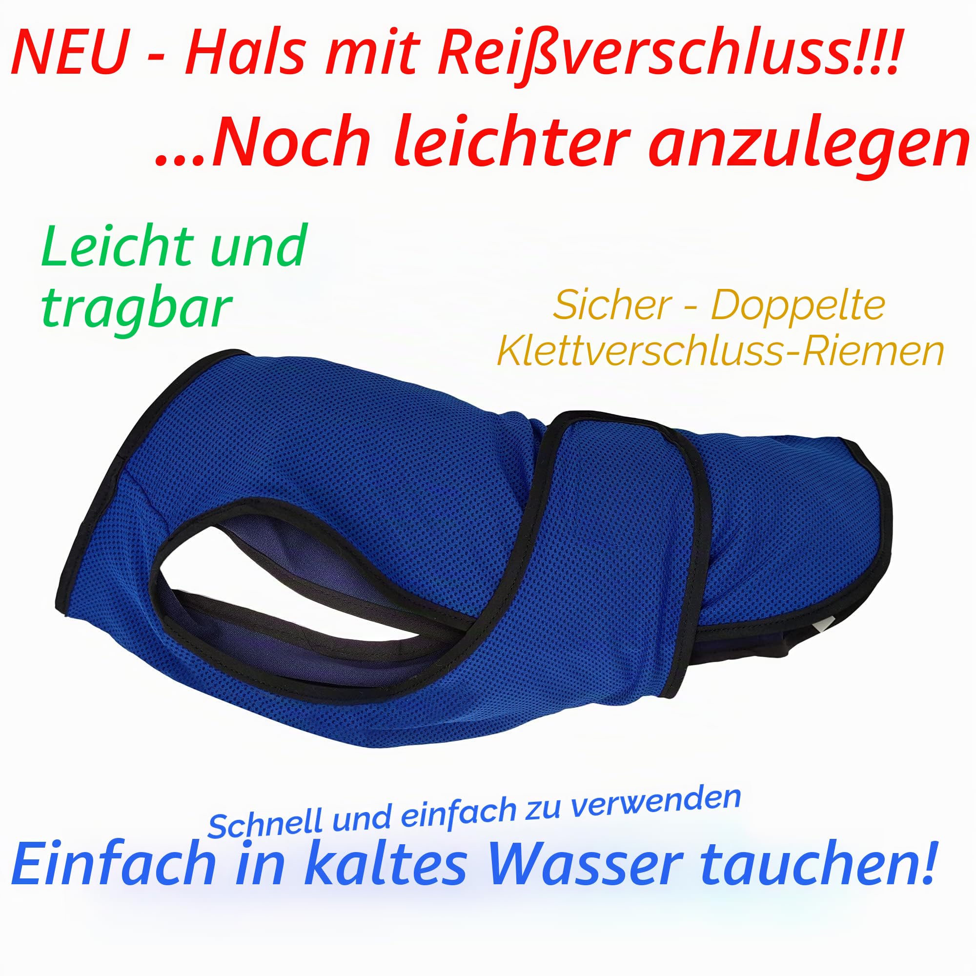 Hundemantel, Warnweste Hund & Hundekühlwesten – Leichte Jacke für Kleine Hunde, Reißverschluss, Für Spaziergänge & Draußen von Lautus Pets, M