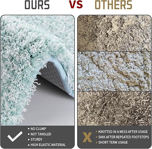 Miniatura 3 de Yimobra - Tapetes de baño, microfibra absorbente agua, ultrasuaves, antideslizantes, afelpados, esponjosos, gruesos, lavables, piso de baño,
