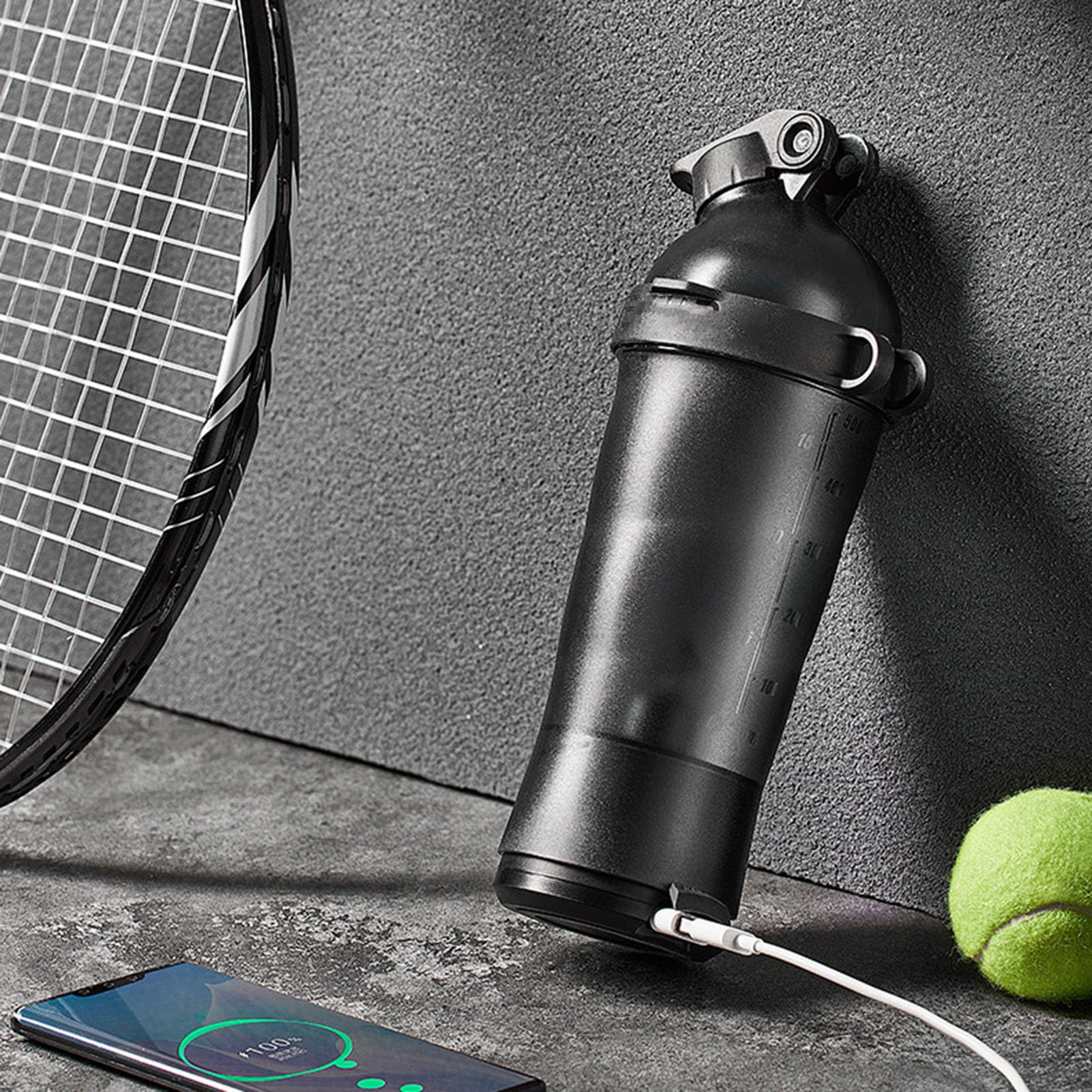 Botella Mezcladora Eléctrica, Botella Mezcladora de Proteínas Eléctrica Recargable por USB de 550 Ml, Botellas Mezcladoras Grandes para Mezclas de Proteínas, Vaso Mezclador Automático Eléctrico, Botel