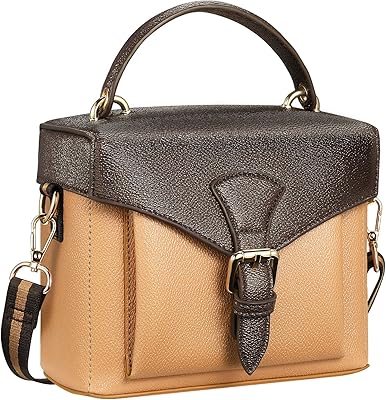 FINPAC Protective Case Leather Crossbody Handbag for Fujifilm Instax Mini 11/9/ 8+/ 8/90/ 70/40/ 26+/ 25/ 7s/Mini LiPlay/Square SQ1/ SQ6 Polaroid PIC-300 Instant Camera with Film Pack Pocket, Brown