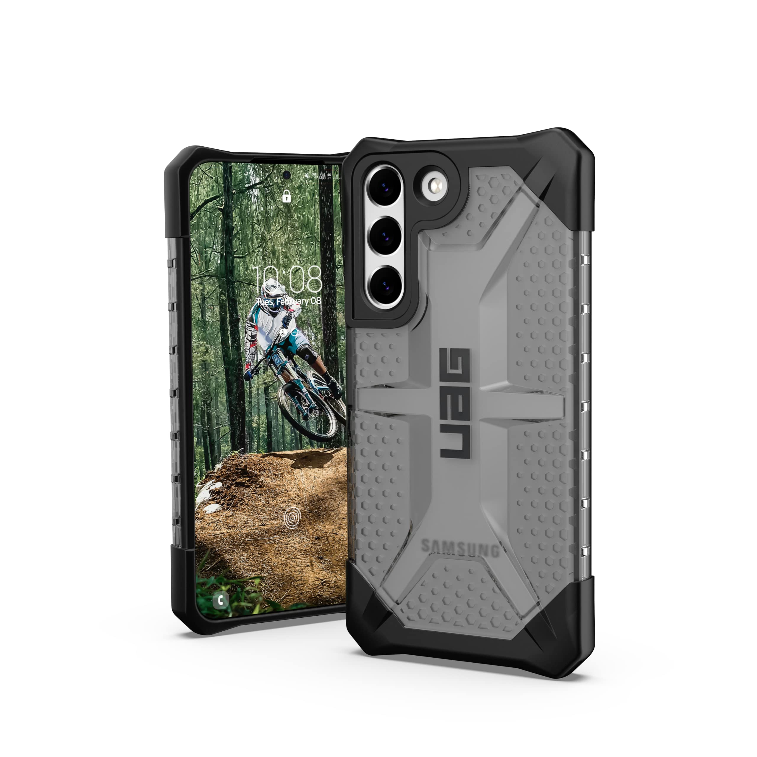 URBAN ARMOR GEAR UAG Designed for Samsung Galaxy S22 Case Clear Ash Rugged Lightweight Slim Shockproof Transparent Plasma Protective Cover, [6.1 inch