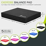 ProsourceFit Plaquette d'équilibre d'exercice – Grand tapis en mousse non glissante Coussiné & Pad de genou pour la condition physique, l'entraînement de stabilité, la physiothérapie, Yoga 15"x19"