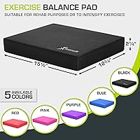 Vista 2 de ProsourceFit Exercise Balance Pad, Non-Slip Cushioned Foam Mat & Knee Pad for Fitness and Stability Training, Yoga, Physical Therapy