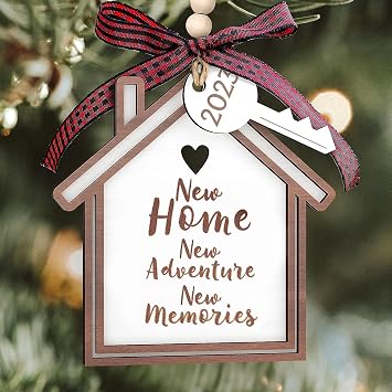 House Warming Gifts New Home, New Home Christmas Ornament, New Homeowner Gift, Housewarming Gift Ideas Decor, First Christmas Hanging Ornament B