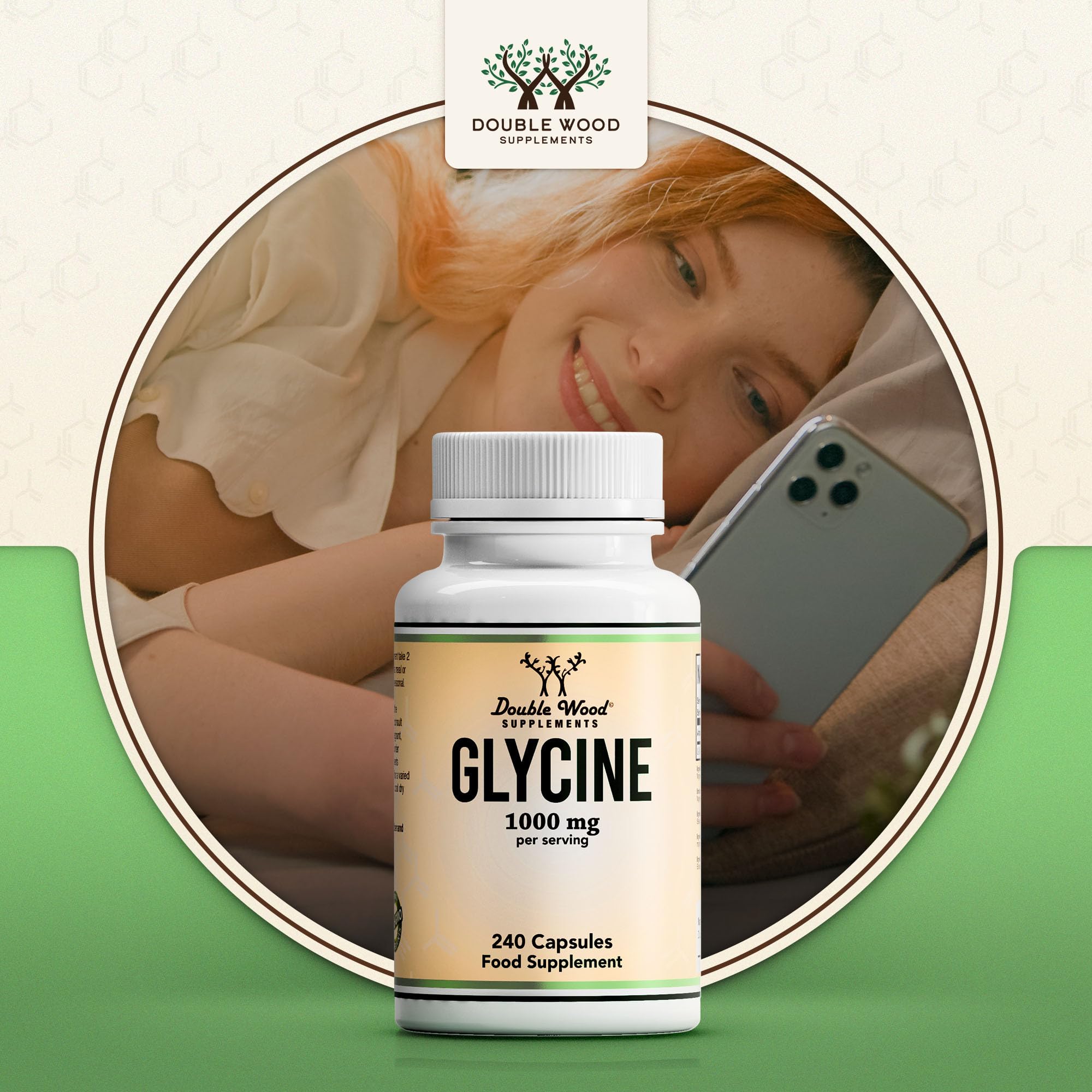 DW Glycine Complement | 240 Gelules Glycine Haute Teneur - 1000 mg par Portion | Complément Alimentaires Acides Aminés | Sans OGM Sans Gluten | Fabriqué au Royaume-Uni
