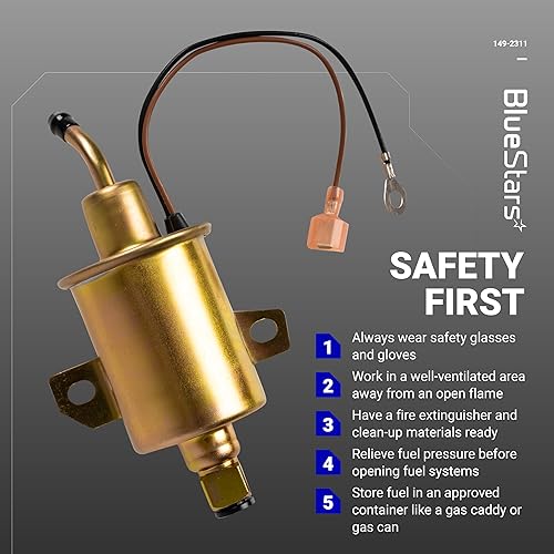 Miniatura 6 de BlueStars 149-2311 Bomba de combustible eléctrica de 12 V  Compatible con generador Onan Cummins 4KW Microlite MicroQuiet Airtex 4000 4KW RV