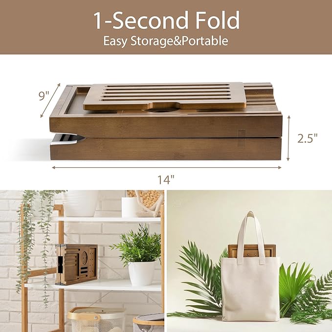 Bandeja Organizadora para Bañera de Bambú Ajustable (28.5-40") miniatura 3