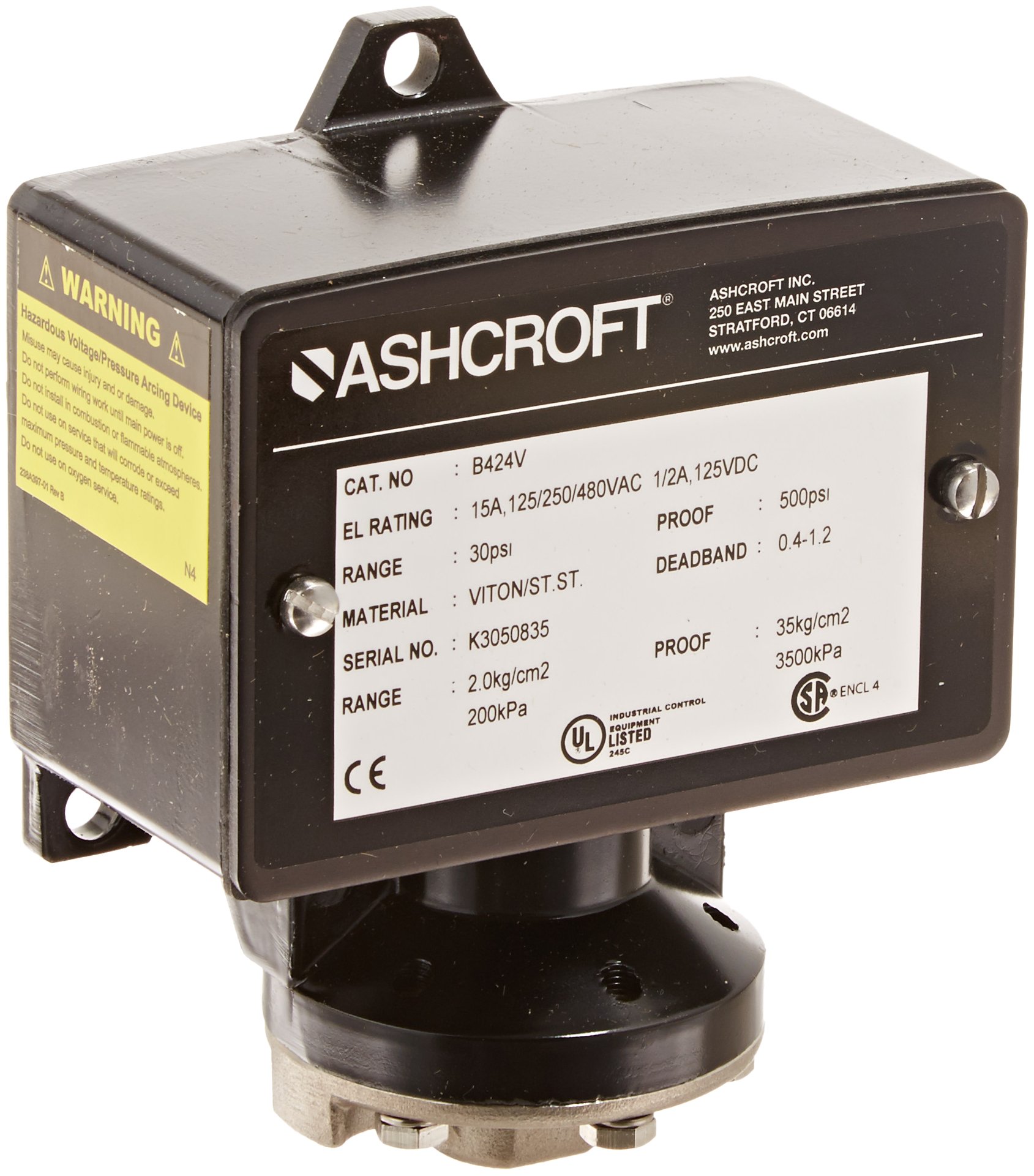 Ashcroft B Series Type 400 Pressure and Differential