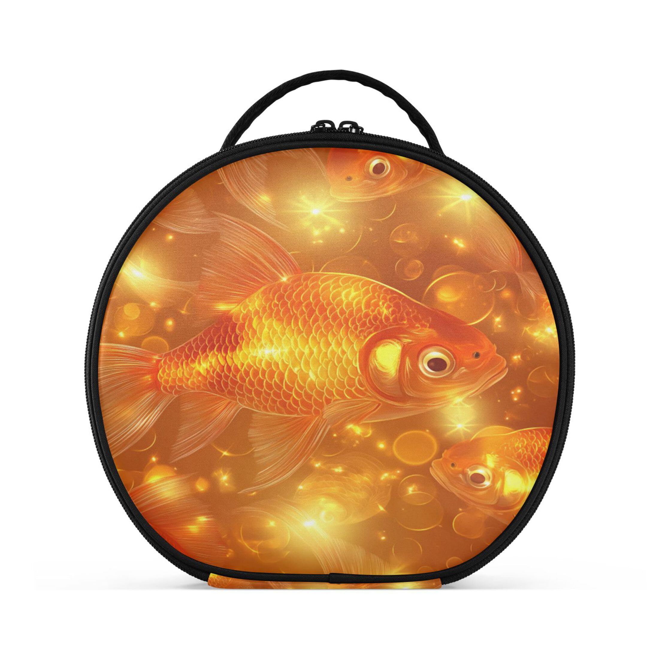 Takiito Goldfish Scale Travel Makeup Case Portable Makeup Box Artist Cosmetic Case Organizer With Adjustable Dividers