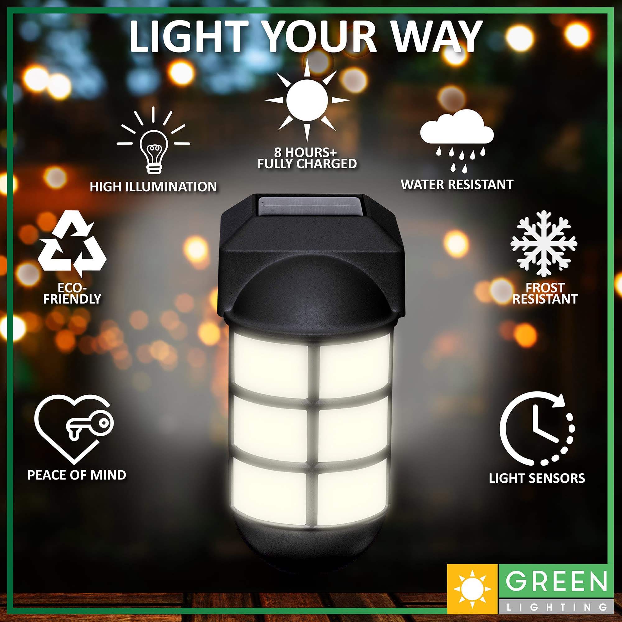 GreenLighting Marina Solar Post Cap Lights Fits 4x4 Nominal Wood