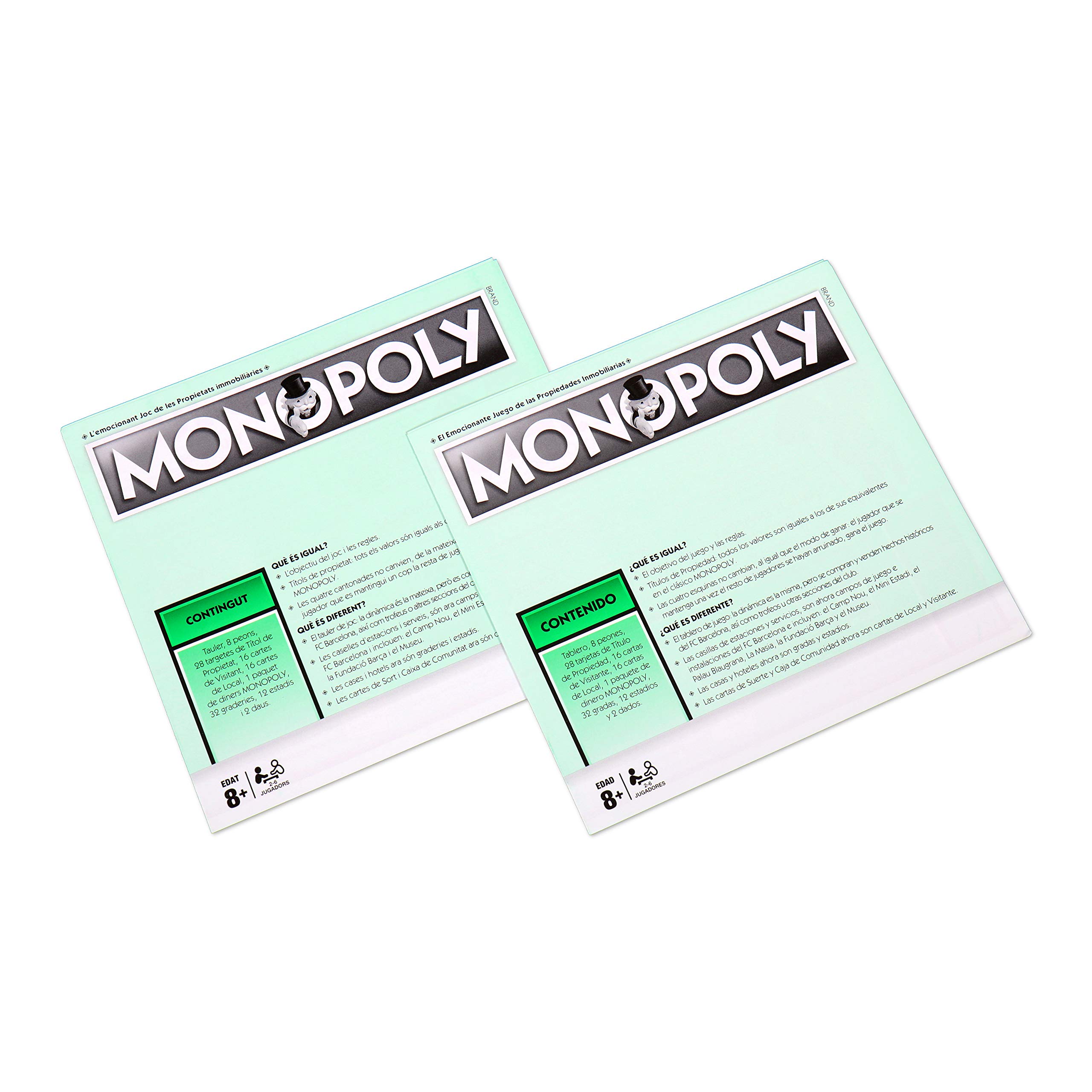 Winning Moves Monopoly FC Barcelona - Juego de Mesa - Versión bilingüe en Castellano y catalán