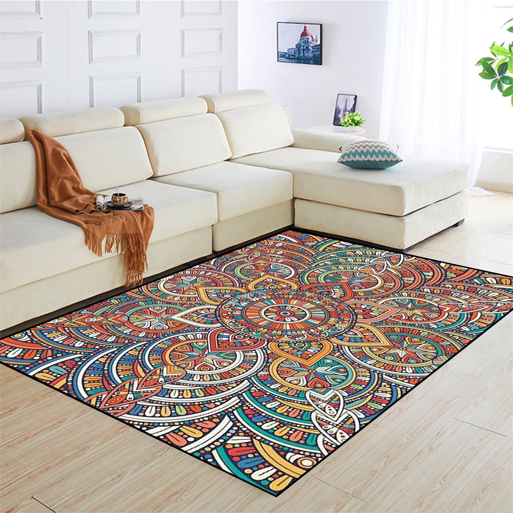 Tappeto Runner Antiscivolo 120 x 490 cm Lavabile Antimacchia Tappeto stuoia Multiuso Bordi Rinforzati per Cucina, Sala da Pranzo, Lavanderia, C
