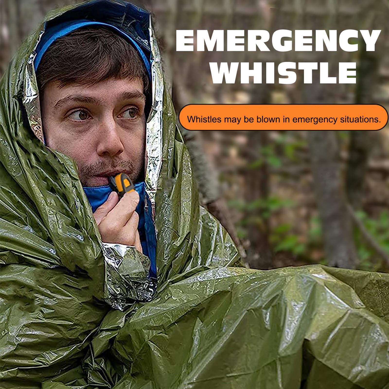 2 Pezzi Bivy Bag, Sacco a Pelo D'Emergenza Impermeabile, Coperta di Sopravvivenza Riutilizzabile, Coperta di Isolamento Termico di Primo Soccorso Ideale per Campeggio, Escursioni e Avventure