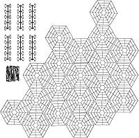Vista 1 de Paquete de 20 protectores de estanque hexagonales de plástico para estanque, flotando en garzas resistentes al agua, mapaches, gatos, cuervos, aves