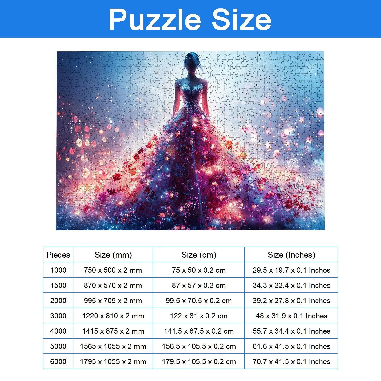 Puzzle 3000 Pièces Fantaisie, Puzzle 3000 Pièces Adultes et Enfants, Puzzles Bois avec Une Boîte d'Emballage Exquise, Jeu Éducatif Puzzles Mariage, Decoration Maison, Cadeau Femme, Cadeau Homme, -7041