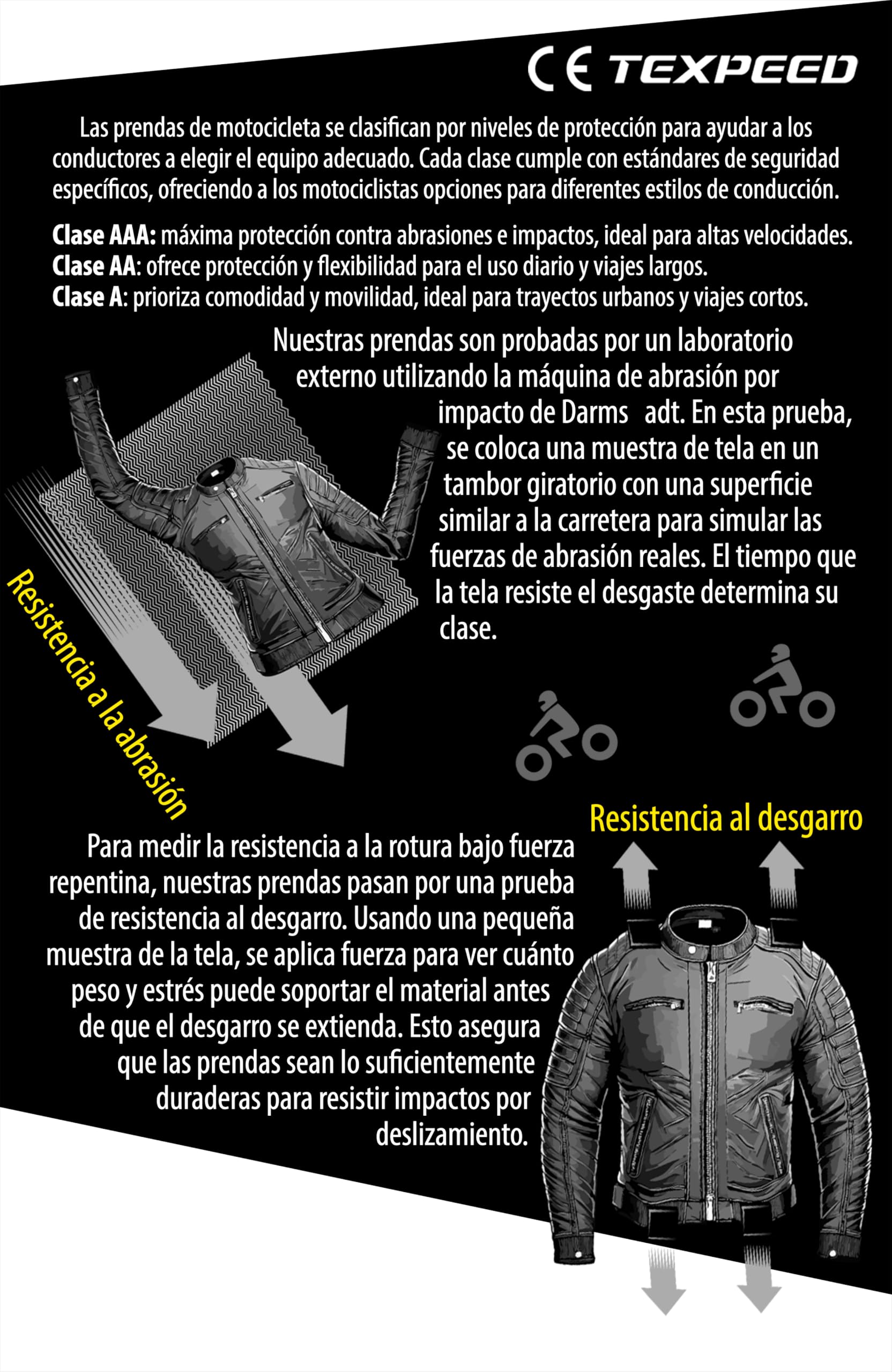 Texpeed Chaqueta de moto de cuero para hombre - Chaqueta de moto Touring con protección de armadura auténtica Biker CE (EN 1621-1) Diseño con costuras acolchadas - Marrón - M