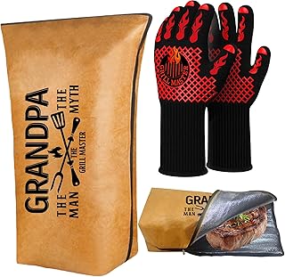 Sponsored Ad - Grandpa Gifts, Gifts for Grandpa Christmas from Grandkids BBQ Blanket for Resting Meat with Grill Gloves, M...