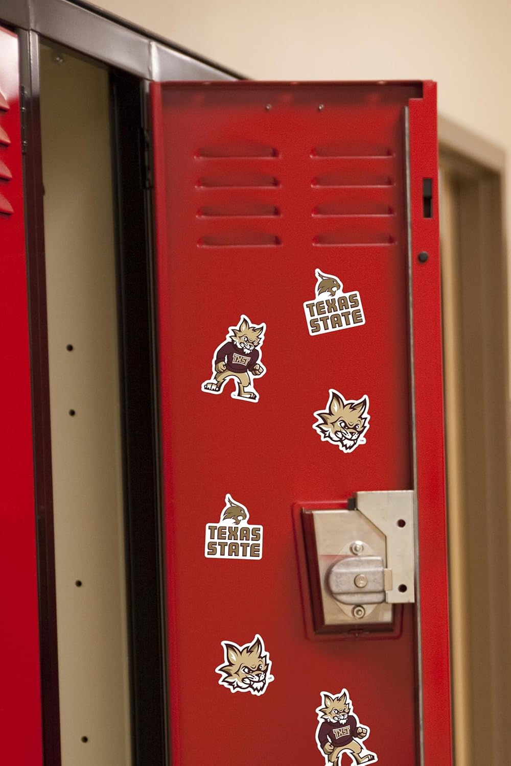 Texas State University Secondary Logo Mascot 50ct Vinyl Sticker Pack – Large Waterproof Bobcats Mascot & Texas State Wordmark Decals for Laptops, Water Bottles, Tablets, Scrapbooks, Vehicles & More - Image 4