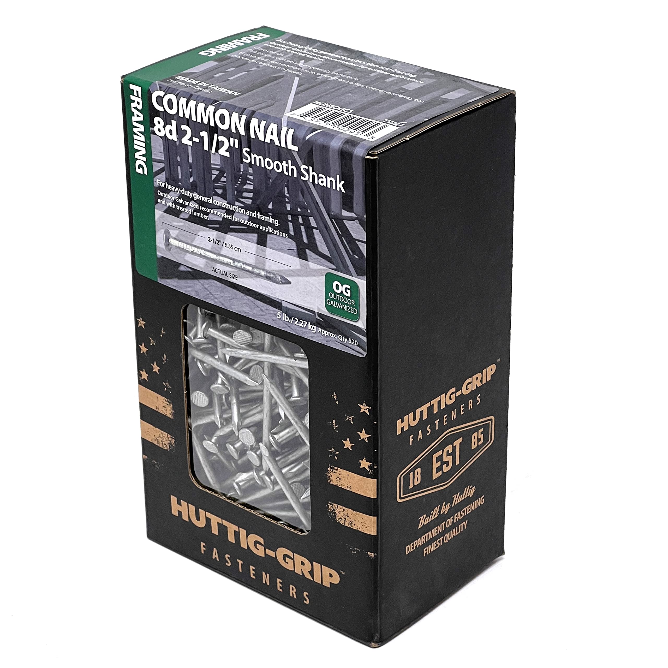 Huttig-Grip Framing Nails - 5 lb Pack -3 Huttig-Grip Framing Nails - 5 lb Pack -3