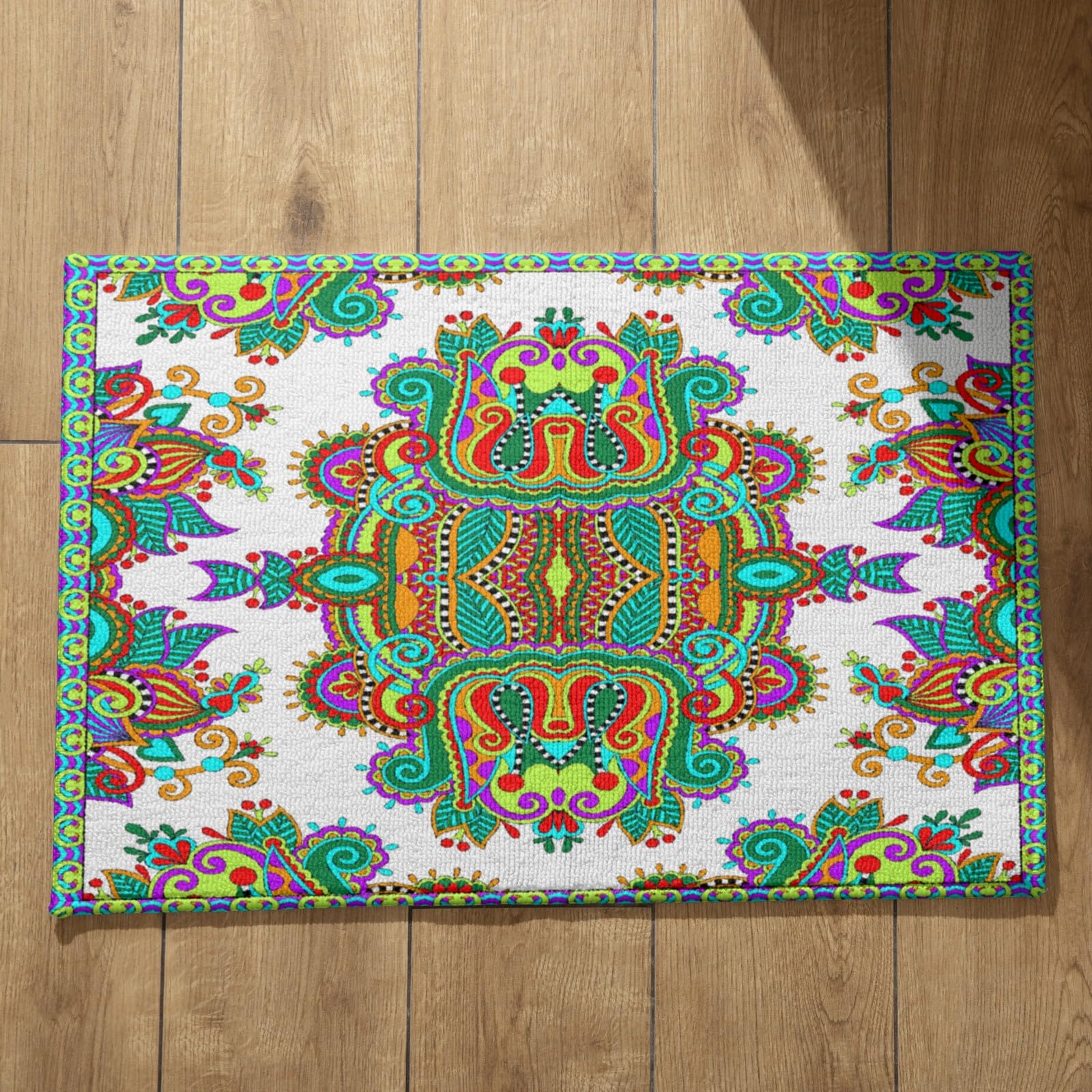Tapis de sol antidérapant pour hall d'entrée géométrique 50x80cm