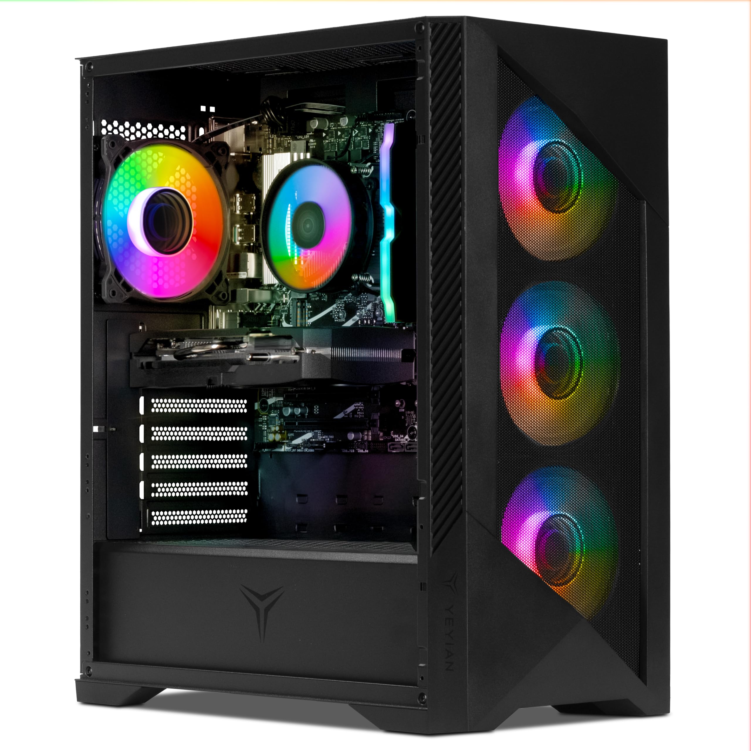 【即納LEDゲーミングPC】i5-14400F RTX5060 YEYIAN Gaming PC.Core i5 14400F, RTX 5060 8GB GDDR7, 1TB NVMe
