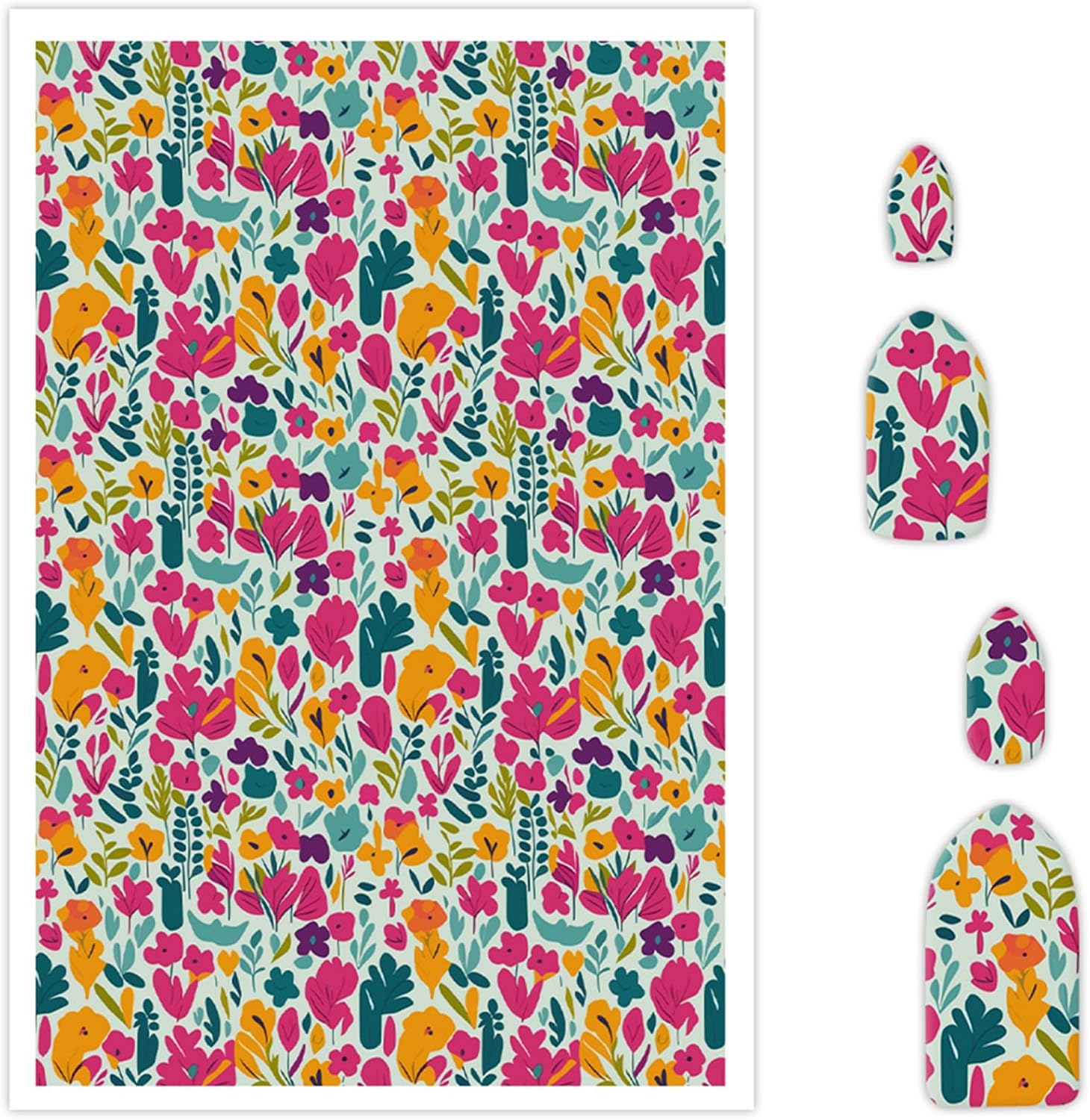 Briartw 10 Sheets Polymer Clay Transfer Paper - Vibrant Spring Garden Pattern - Per Sheet 5.82 x 3.93 inch - Water-Soluble Transfer Sheets Disposable Stickers for DIY Clay Jewelry Earrings Making