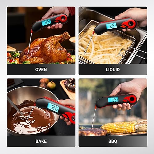 Miniatura 5 de ThermoMaven Termómetro profesional para carne, lectura instantánea en 0.5 segundos, precisión certificada por NIST 0.5 F, impermeable IP67,