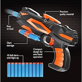 Hover Shot Shooting Toy for Kids - Ball Target Game for Nerf Guns Cool Birthday Gifts Toys for Boys Age 6+ Year Old Boy Best Teenage Gift Idea - Gun, Targets & Darts