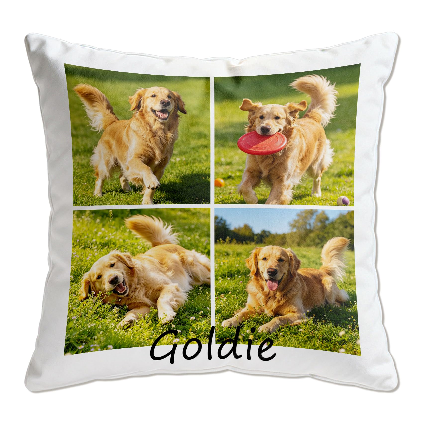 KKSTAMP Custom Pillow, Personalised Cushion, Photo Cushion Cover, Personalised Pillow with Picture, Custom Photo Pillowcase Gift for Family Couple Pet (Photo 4)