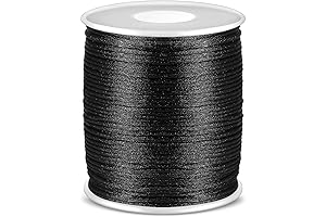 Anezus Black Nylon Cord: Premium Lego String for Creative Crafting
