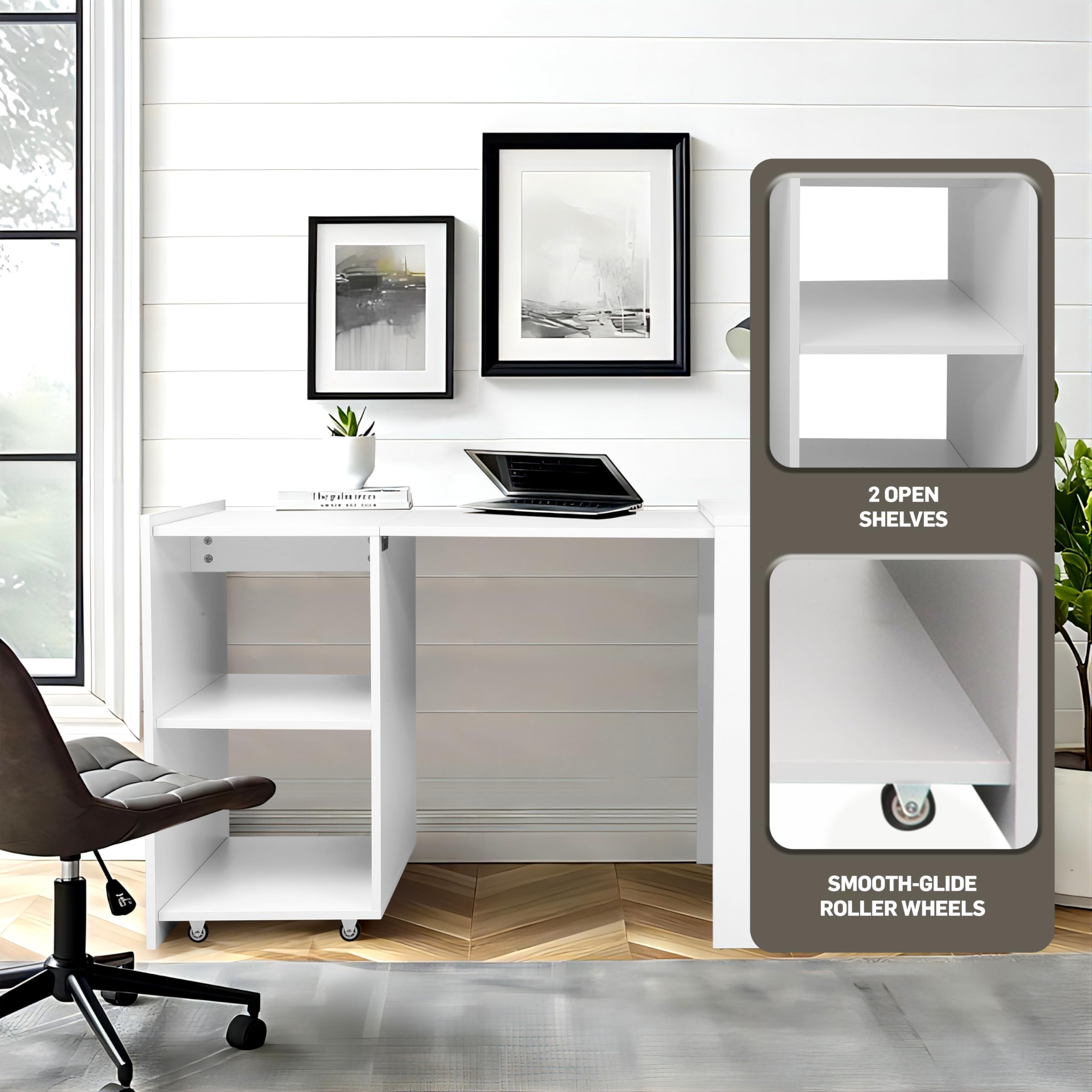 Vava Large Retractable Adaptive Desk, Converts to a Side Table