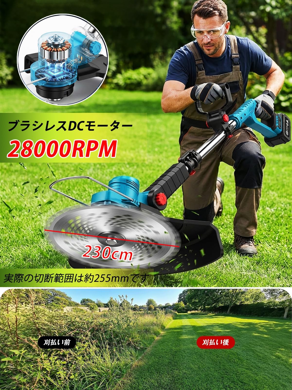 Amazon.co.jp: ICEHAIL: 充電式草刈り機