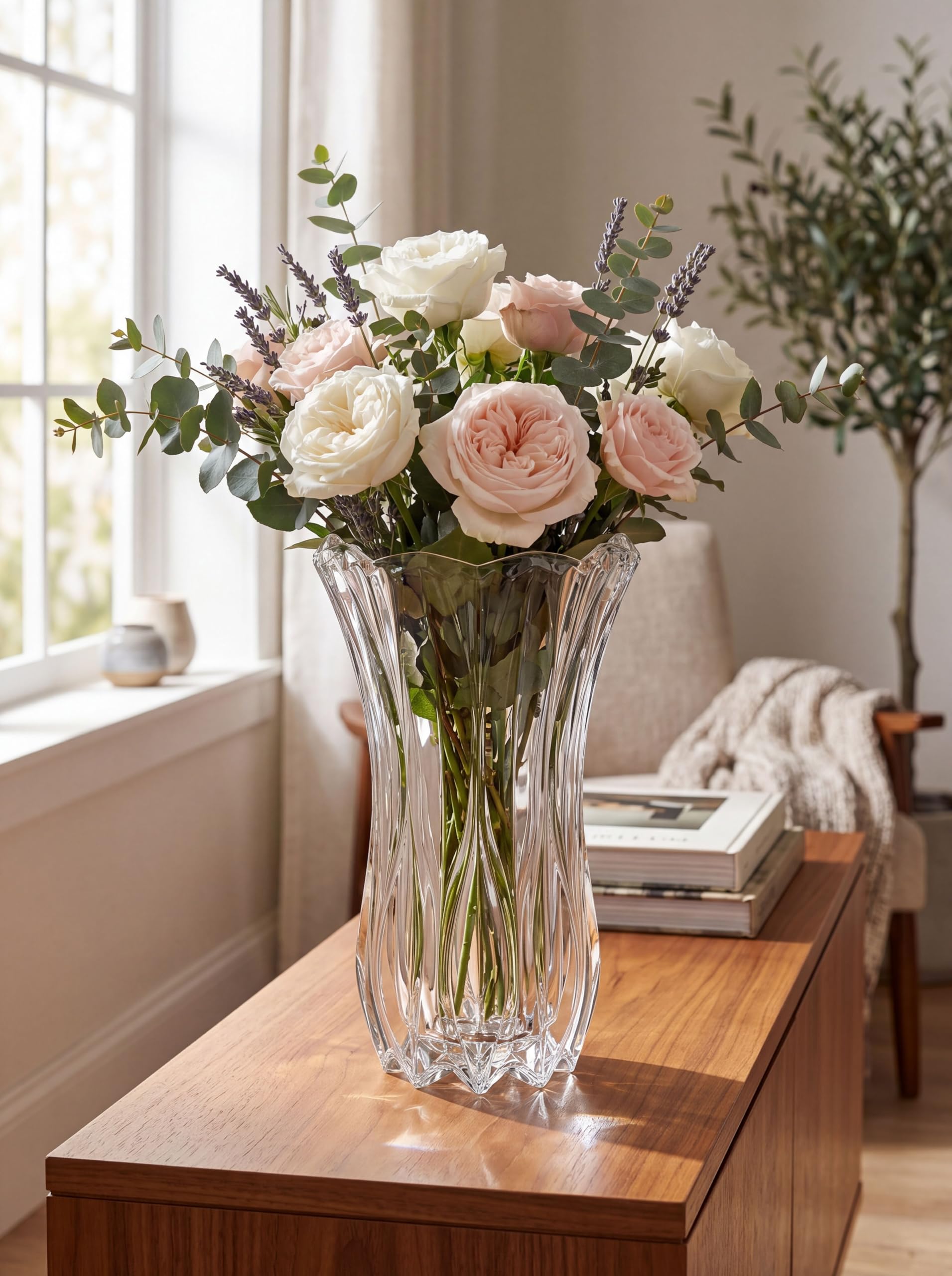 美品 ★ MIKASA クリスタル 花瓶 Amazon.com: Mikasa Celebrations Blossom Crystal Vase, 12-Inch Tall