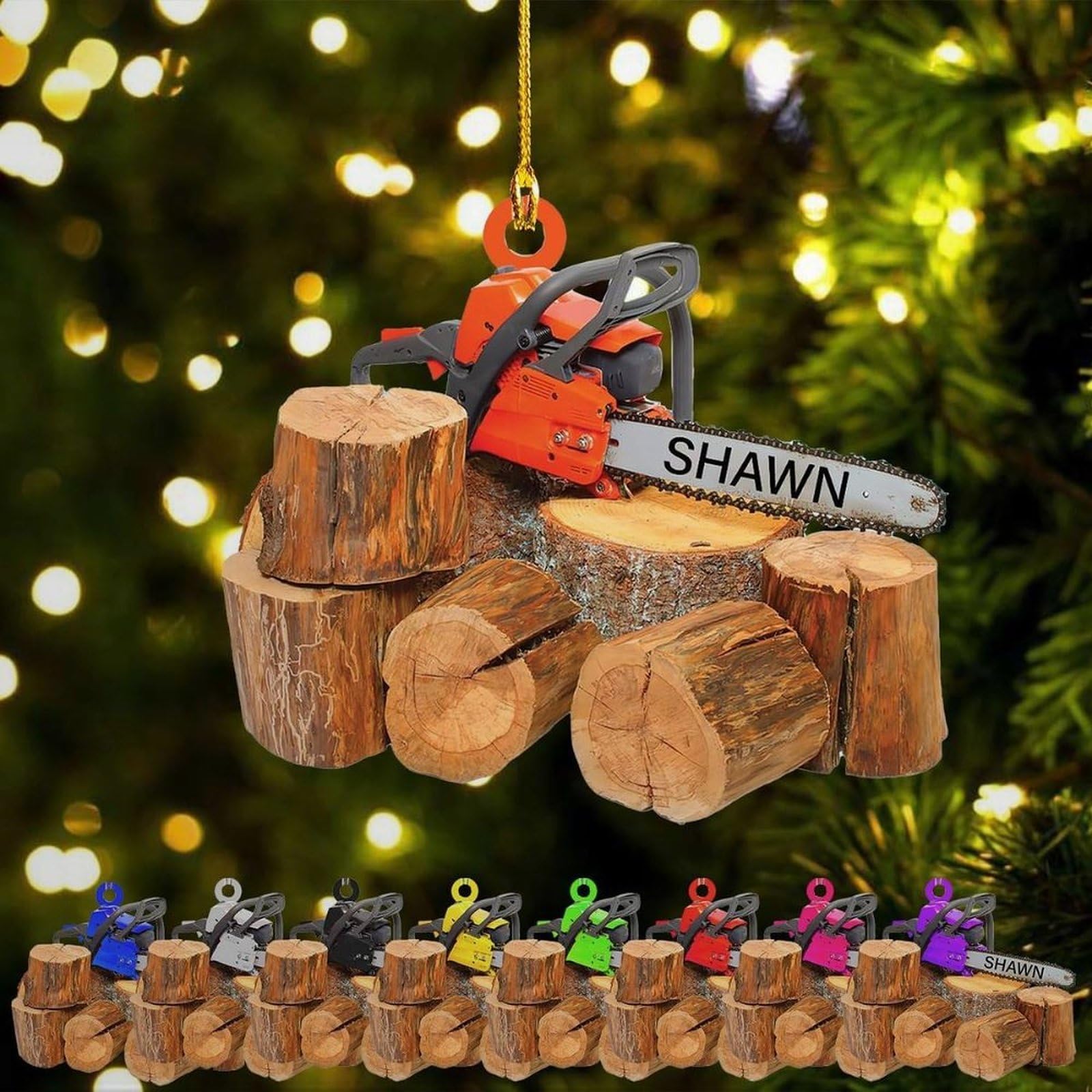Luckluccy Style-3 Personalized Arborist Ornament,Carpenter Woodworking Woodworker Logger Lumberjacks Tree Climber Christmas Tree Hanging Ornament (Ra2)