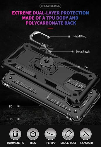 Miniatura 4 de Funda para Xiaomi POCO X3 NFC X3 Pro con protector de pantalla, armadura de protección militar híbrida resistente a prueba de golpes, funda