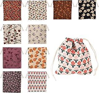Bolsa de maquillaje de flores pequeñas, 10 un...