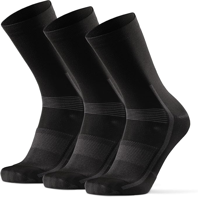 DANISH ENDURANCE 3 Pack Cycling Socks, Breathable Crew Bike Socks, Men