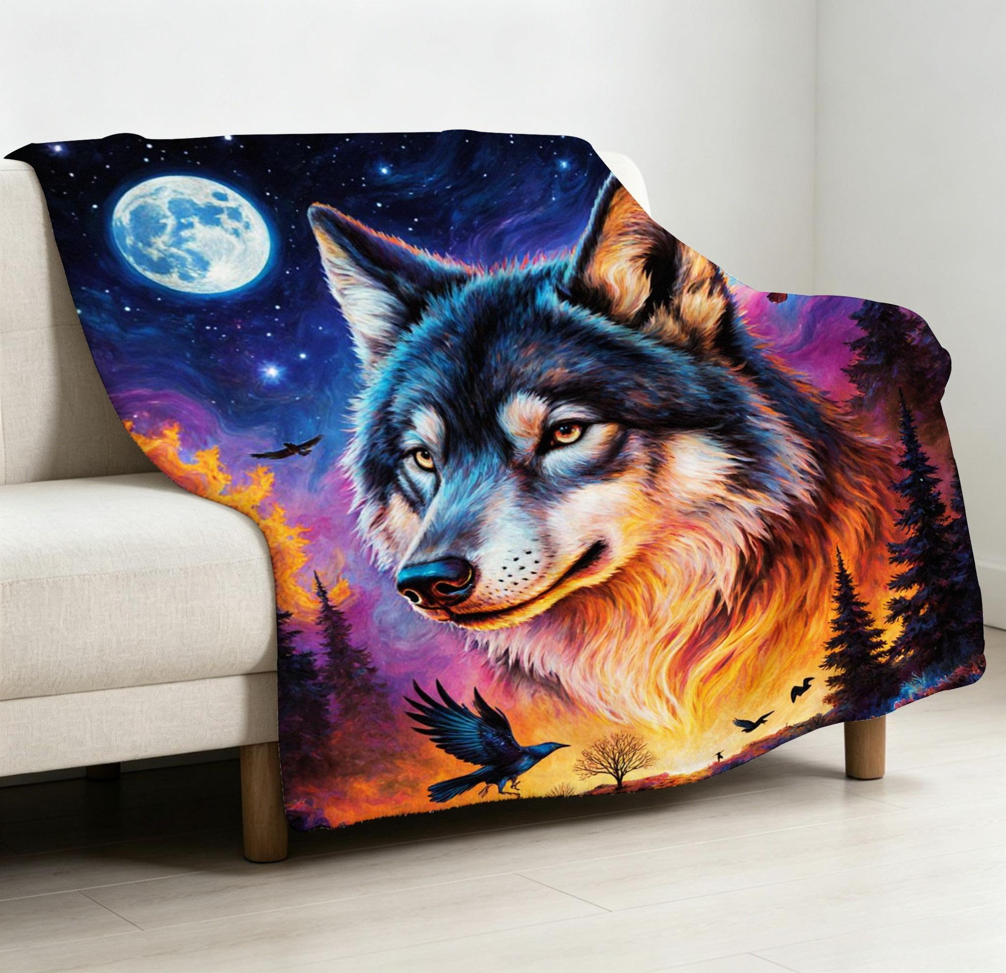 Manta 220x240 cm Pájaro Animal Franela Polar para Cama 135/150-A289