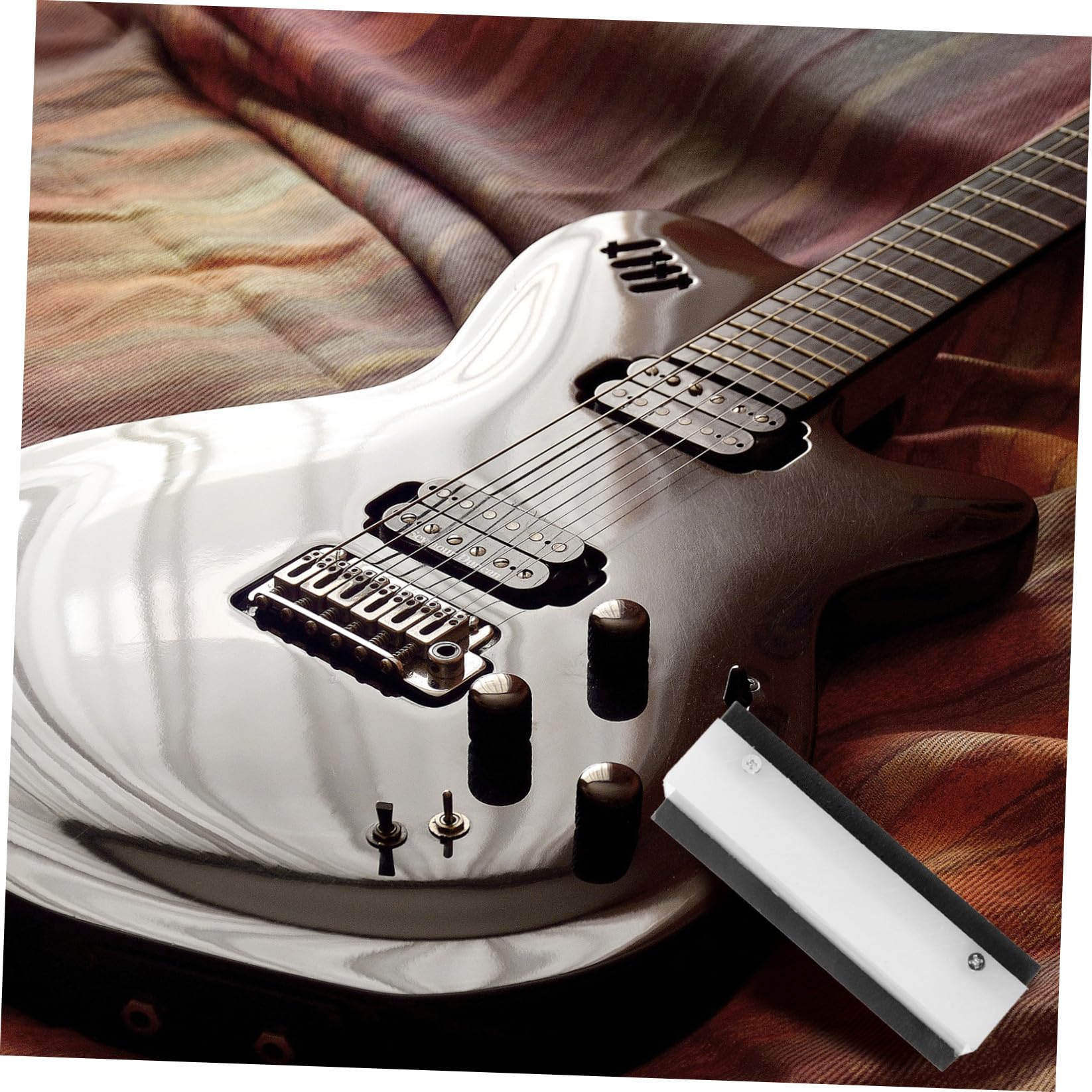 MILISTEN Gitarren Bundfeile aus Kohlenstoffstahl 2-in-1 für Wartung und Politur Ergonomisch Schützt die Oberfläche für E-gitarre