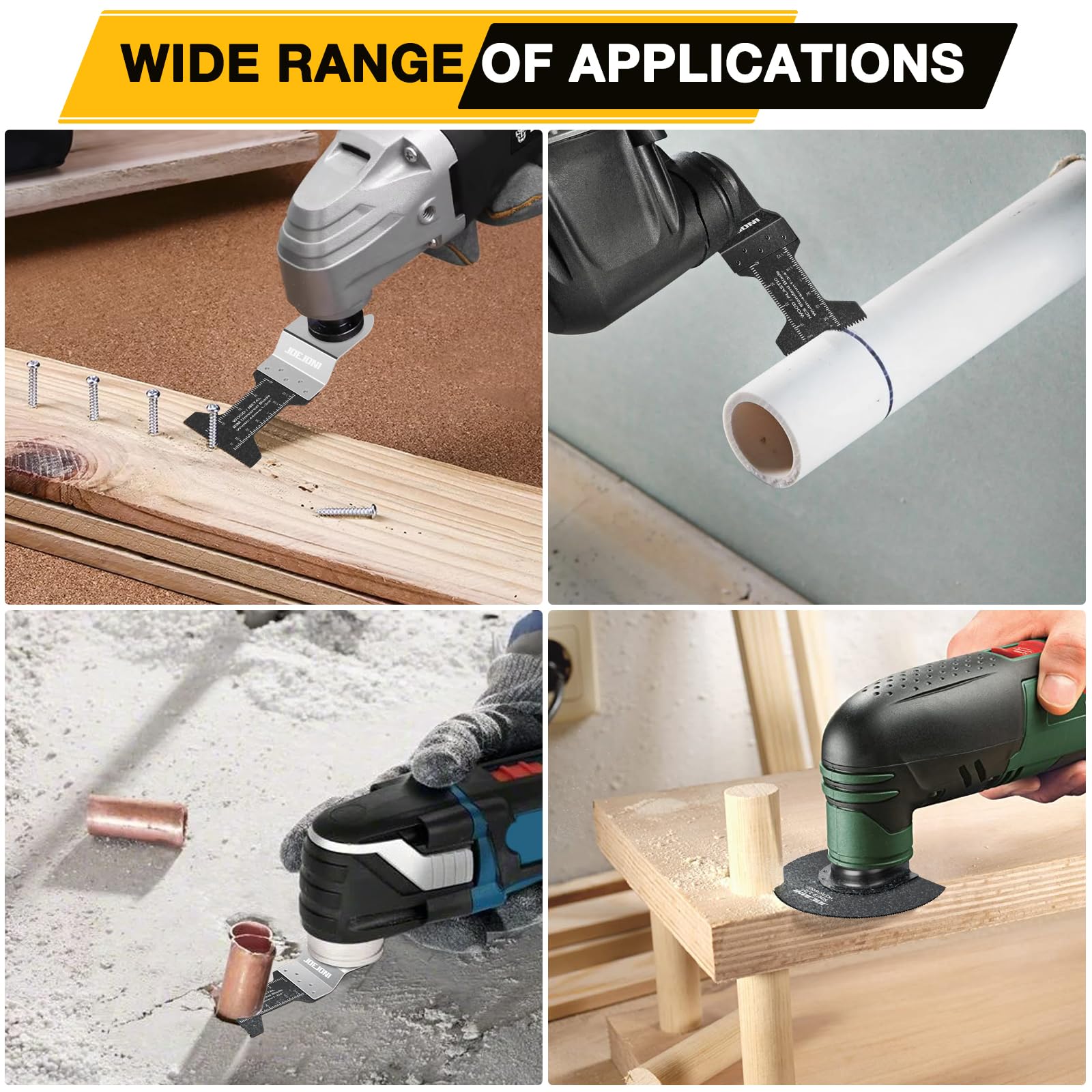 Oszillierendes Sägeblätter-Set, Universal-Multiwerkzeug-Klingen, oszillierendes Werkzeug-Zubehör für Metall, Holz, passend für Makita, Milwaukee, Dremel, Ryobi, Fein Multimaster und mehr, 134