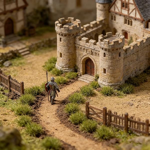 32 Stück Pflanzen Modellbau Gras, Static Grass Tufts, Statische Grasbüschel, Grasbüschel Pflanzen Modell, für DIY, Eisenbahnmodellbau, Miniatur Spielszenen und Zuglandschaften (Frühlingsgras) - 5