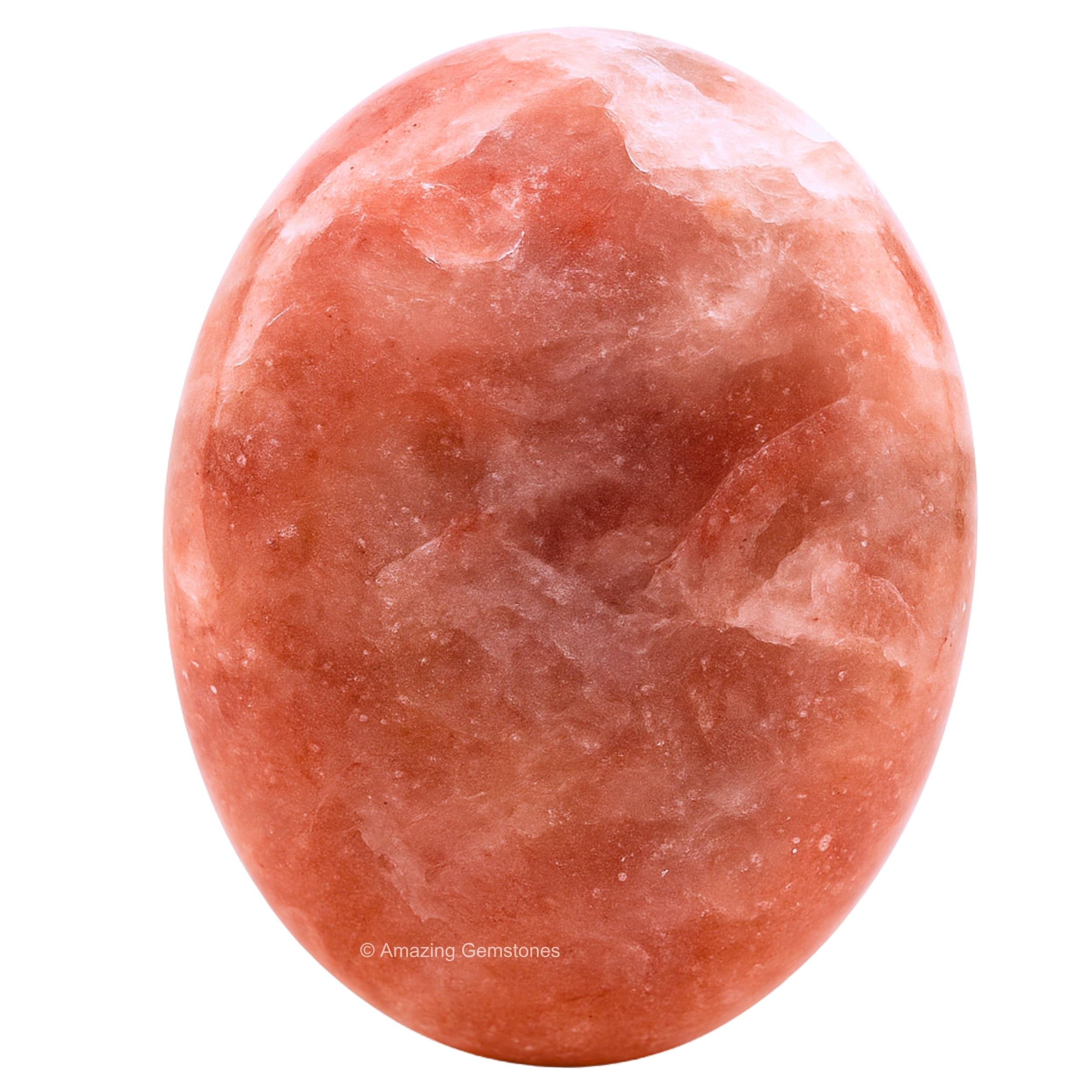 Strawberry Quartz Crystal Palm Stone, 45-50mm Large Healing Crystal